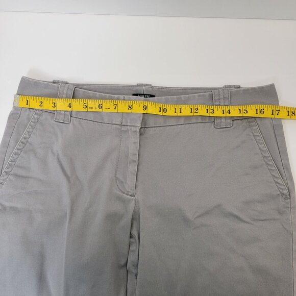 J Crew Womens Favorite Fit Stretch Gray Capri 97% Cotton Pants 10 - Picture 10 of 11